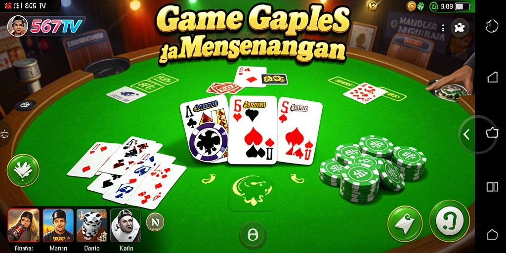 Gameplay seru Gaple di 567TV dengan fitur interaktif.
