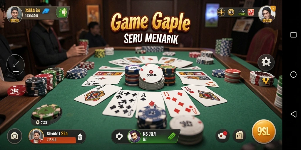 Tampilan gameplay menarik dari game Gaple 9SL.