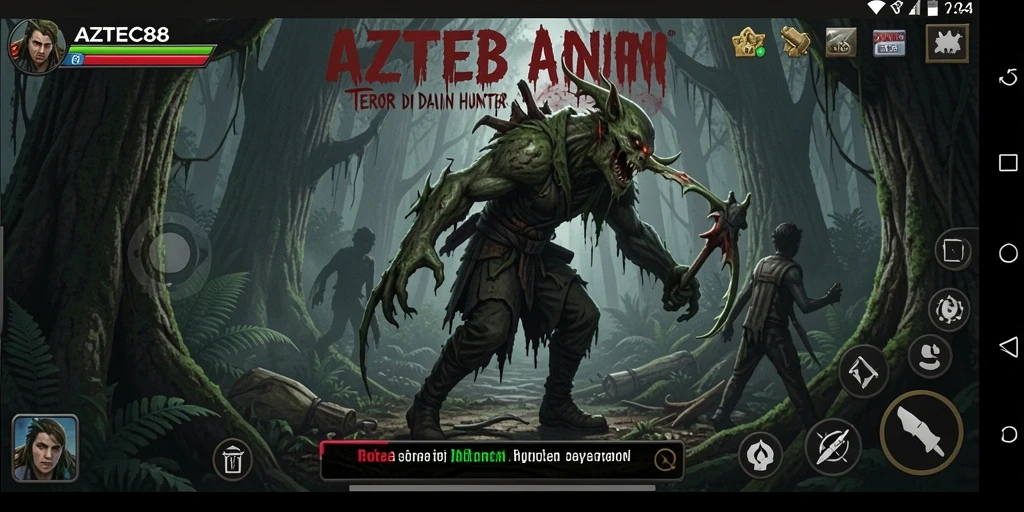 Screenshot menampilkan gameplay menegangkan dengan suasana menyeramkan.