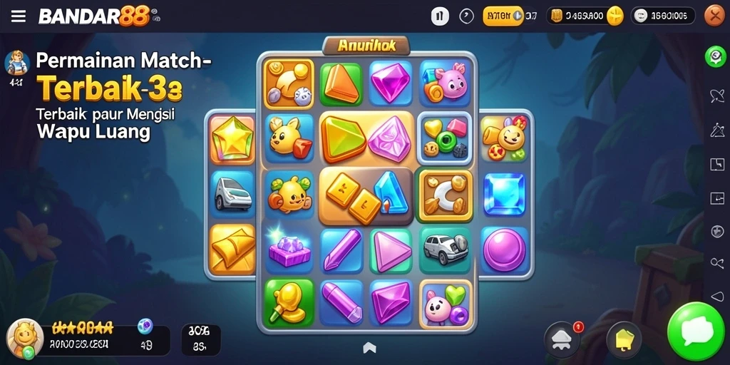 Tampilan gameplay BANDAR88 yang seru dan menantang di layar.