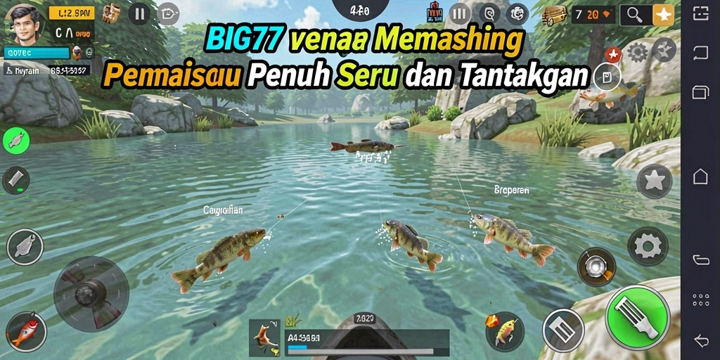 Pengalaman gameplay yang menegangkan dalam memancing.