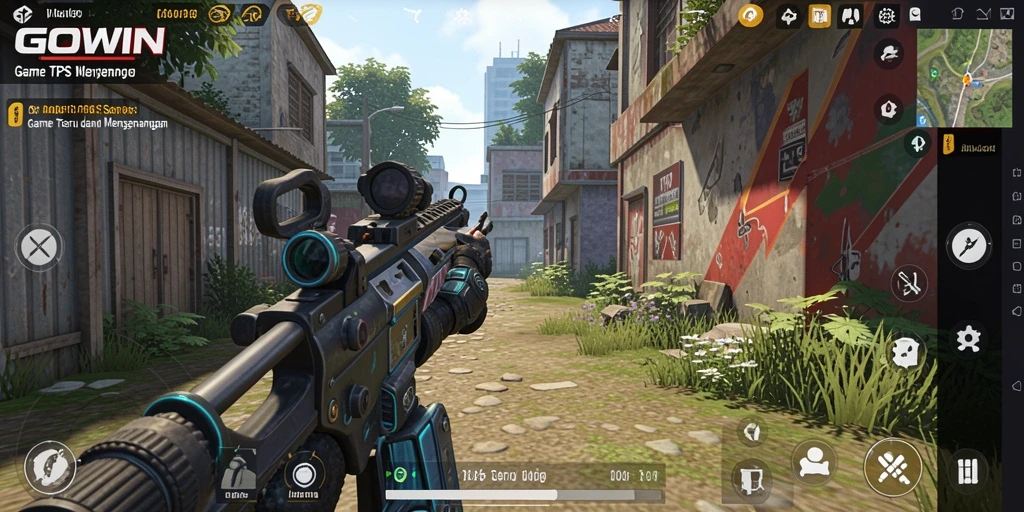Tampilan gameplay GOWIN menonjolkan aksi tembak-menembak yang mendebarkan.