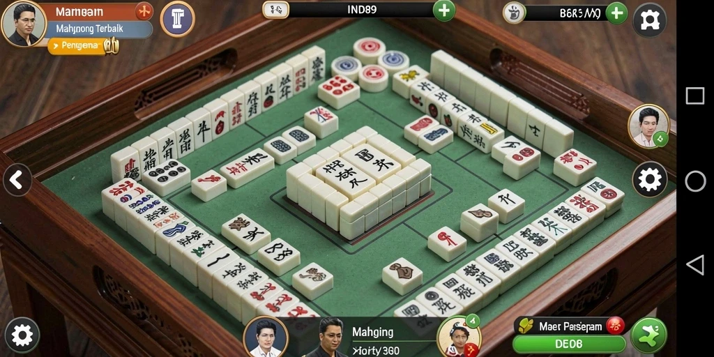 Tampilan gameplay Mahjong yang menarik dan menantang.