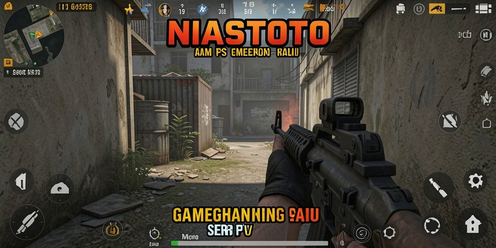 Tangkapan layar menampilkan aksi seru dalam gameplay NIASTOTO FPS.
