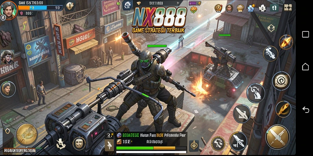 Tangkapan layar gameplay NX888 menunjukkan pertempuran strategis yang mendebarkan.
