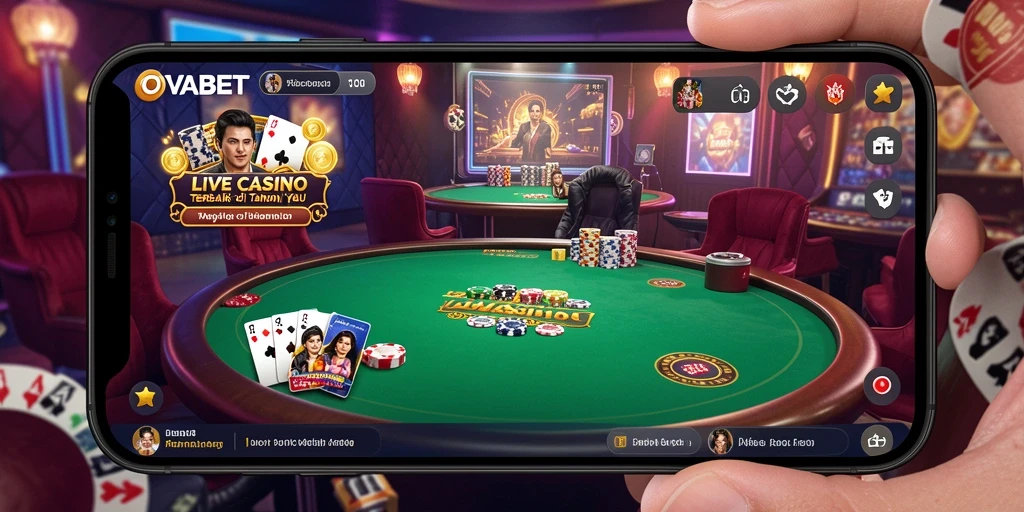 Gameplay seru Live Casino di OVABET dengan dealer langsung.