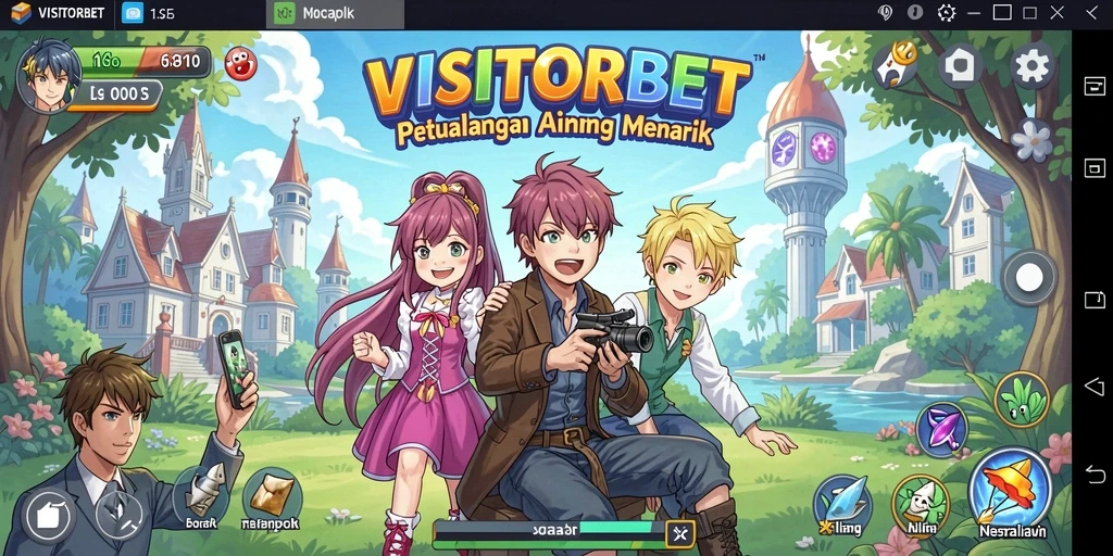 Tampilan gameplay menarik dari VISITORBET dengan karakter Anime ikonik.