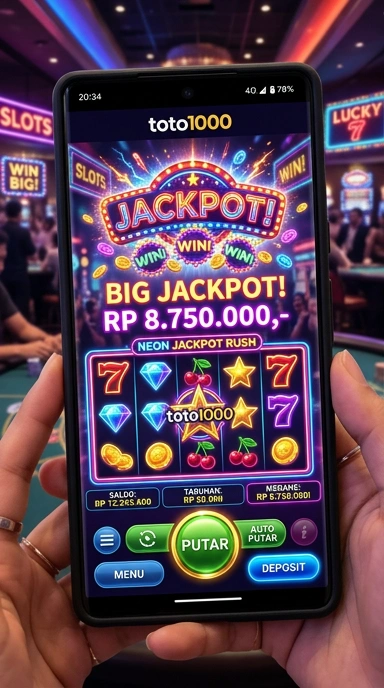 Menunjukkan proses unduh aplikasi di toto1000.